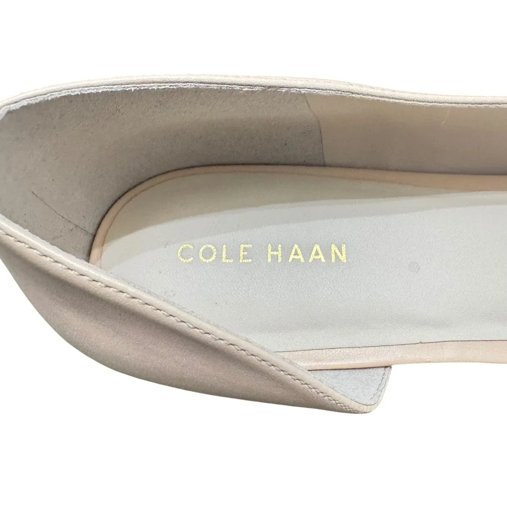Cole Haan Bambra Skimmer II Nude Leather Pointed Toe Flats‎ Size 8.5